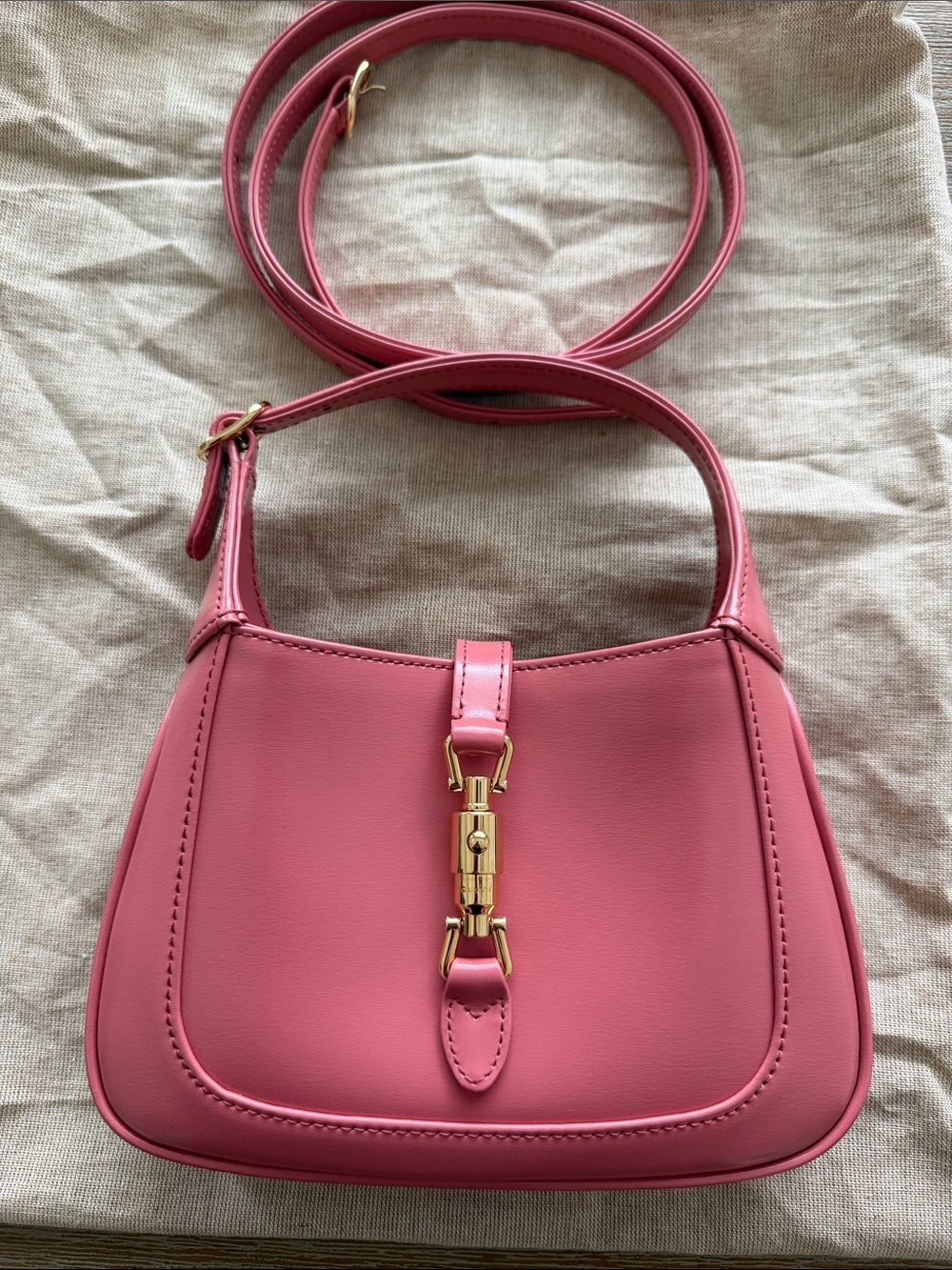 Gucci Pink Leather Mini Jackie Bag